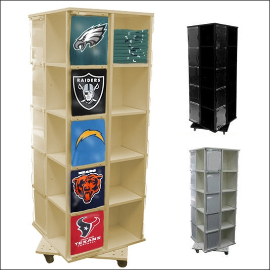 20 Shirt Revolving T-Shirt Display - Multi Finish Options - 1