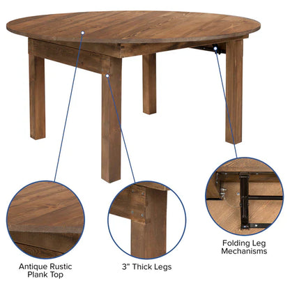 Rustic farmhouse dining set for bars, cafés, and event venues