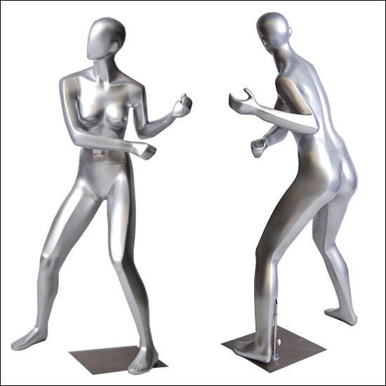 Shiny Silver Female Tennis Player - Made to Order - 1