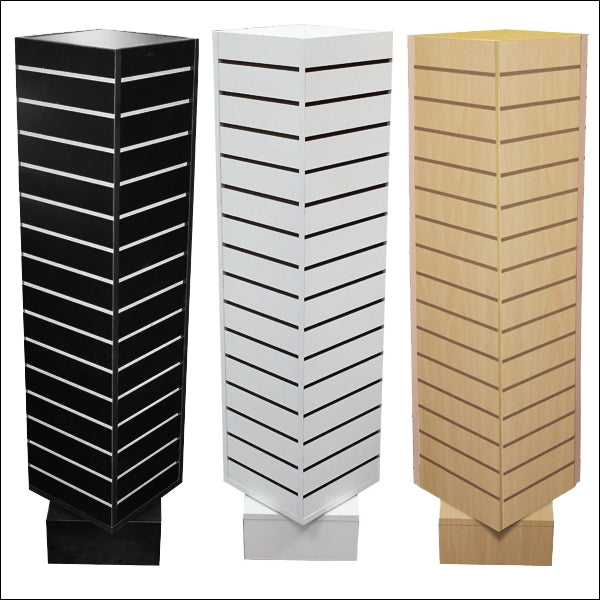 Skinny Revolving Slatwall Tower - Multiple Finishes - 1