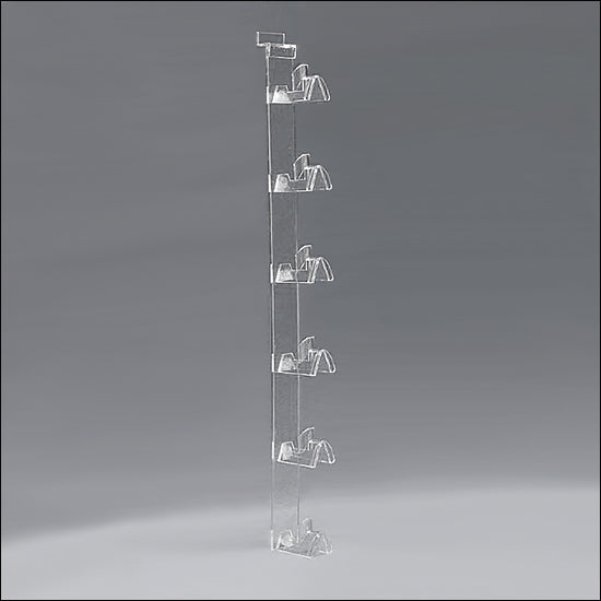 Acrylic Vertical Saddle Mount Eyewear Frame Display for 6 Glasses - 1