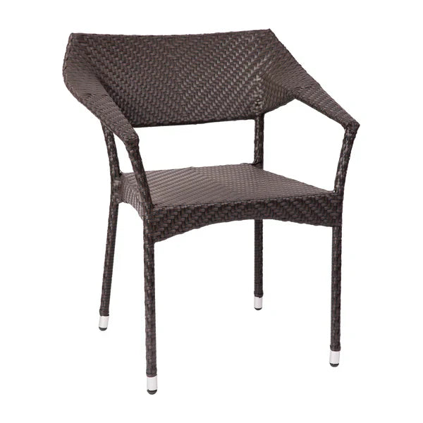 stackable-rattan-patio-dining-chair-espresso-front-angle