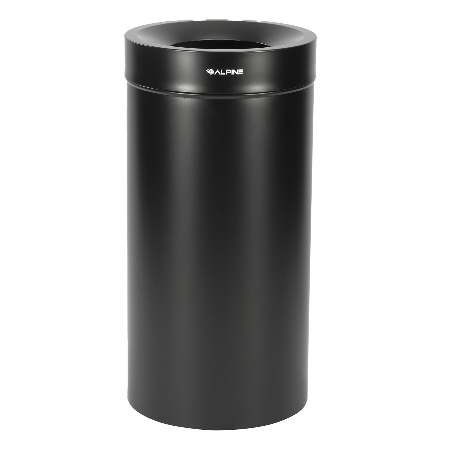 Stainless Steel Trash Receptacle – 27 & 50 Gallon Matte Black Waste Bin with Plastic Liner