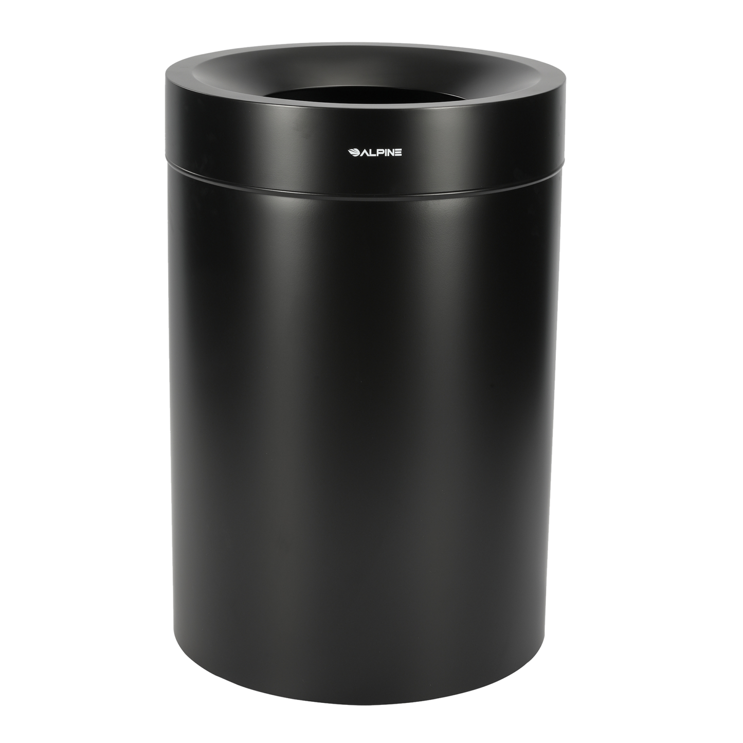 Stainless Steel Trash Receptacle – 27 & 50 Gallon Matte Black Waste Bin with Plastic Liner