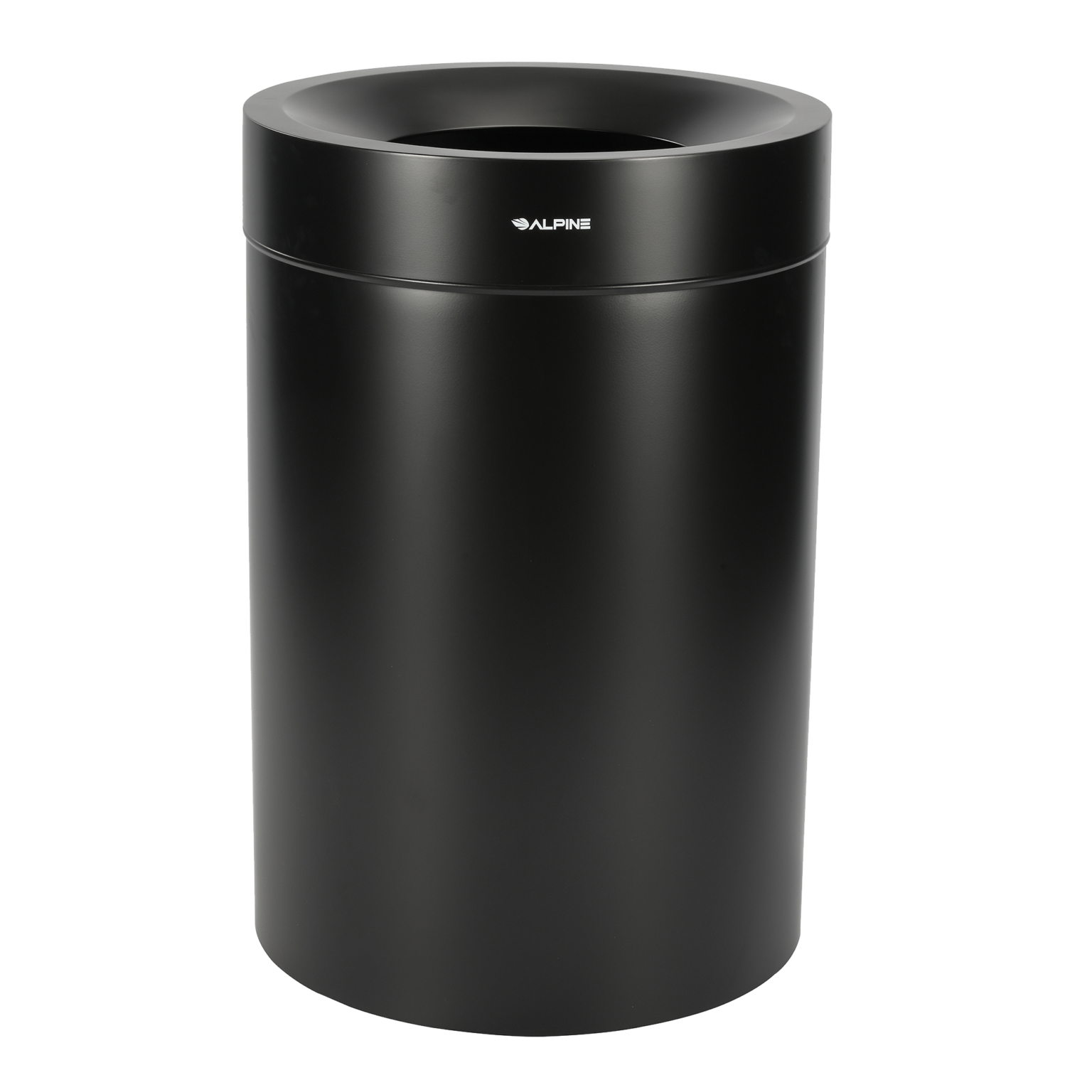 Stainless Steel Trash Receptacle – 27 & 50 Gallon Matte Black Waste Bin with Plastic Liner
