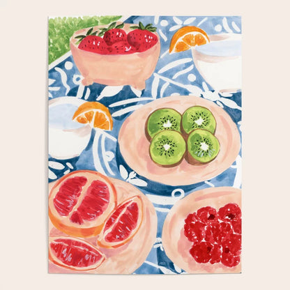 Summer Picnic Poster featuring colorful outdoor-inspired artwork printed on smooth glossy paper