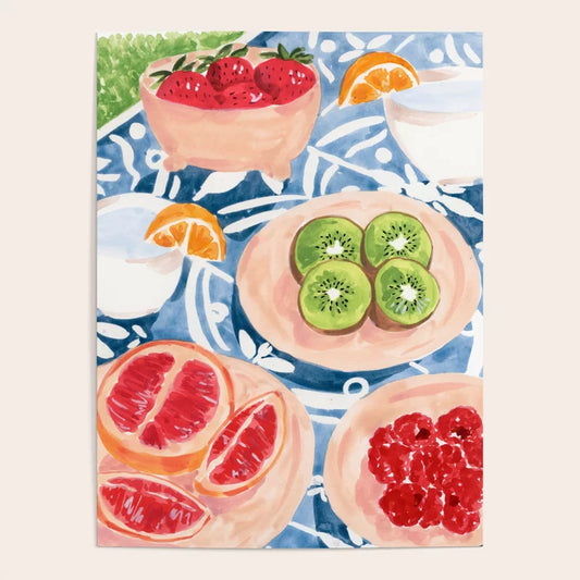 Summer Picnic Poster featuring colorful outdoor-inspired artwork printed on smooth glossy paper