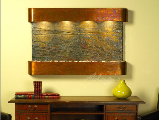 Sunrise Springs horizontal wall-mounted water fountain for restaurant or hotel interiors