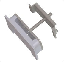 Individual Retail SoloSlat/Puck for SlatWall Accessories on Drywall | SoloSlat For Drywall: 1/2" - 5/8" Thick Note: required to cut slit in the wall!! Dimension: rectangle 2 7/8" x 1 3/8" Mount on panels thickness: 7/16" - 7/8" Finish: Silver Frost Finish - 1
