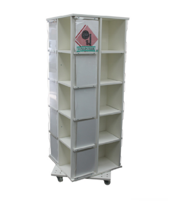 Heavy duty rotating t-shirt display white - 1