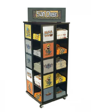 Heavy duty rotating t-shirt display black - 1