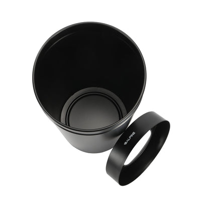 Stainless Steel Trash Receptacle – 27 & 50 Gallon Matte Black Waste Bin with Plastic Liner