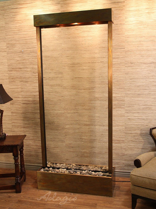 Tranquil River floor water fountain for restaurants and hotel interiors