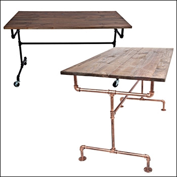 Urban Industrial Nesting Tables - Brass or Black Frame Options - 1