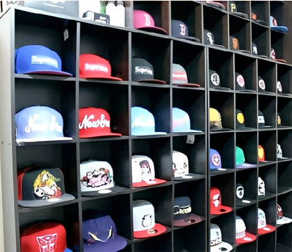 wooden hat displays one