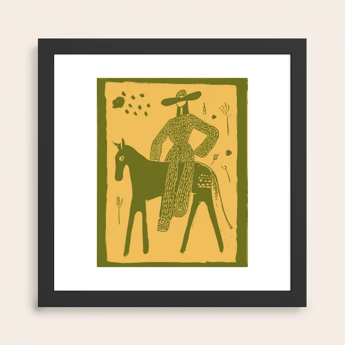 Yes Olive art print in black frame, modern décor for restaurants, boutique hotels, and cocktail lounges
