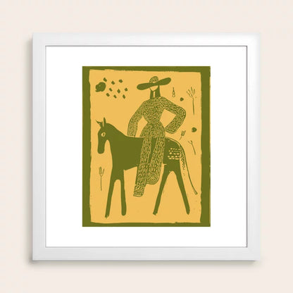 Yes Olive artwork in white frame, clean modern wall décor for cafés, bars, and hospitality interiors